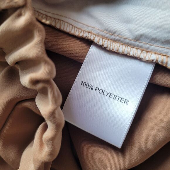 Tronjori Womens High Rise Wide Leg Pants Brown Size Small Pleated Pockets Nwt - Picture 4 of 9